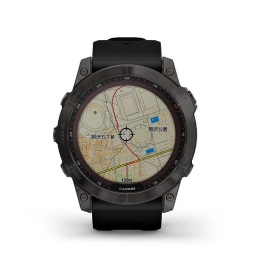 GARMIN fenix 7X Sapphire Dual Power Ti Carbon Gray DLC / Black