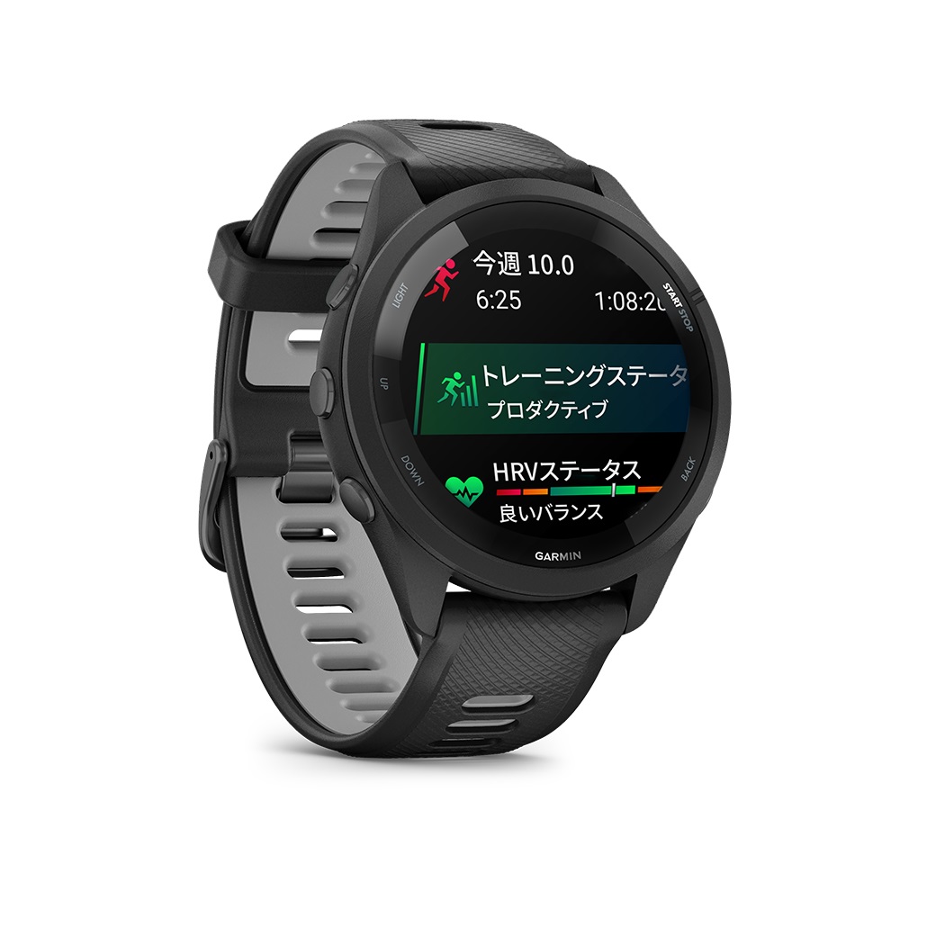 室内試用のみ】GARMIN FORERUNNER 265 黒、カバーおまけ付き | www